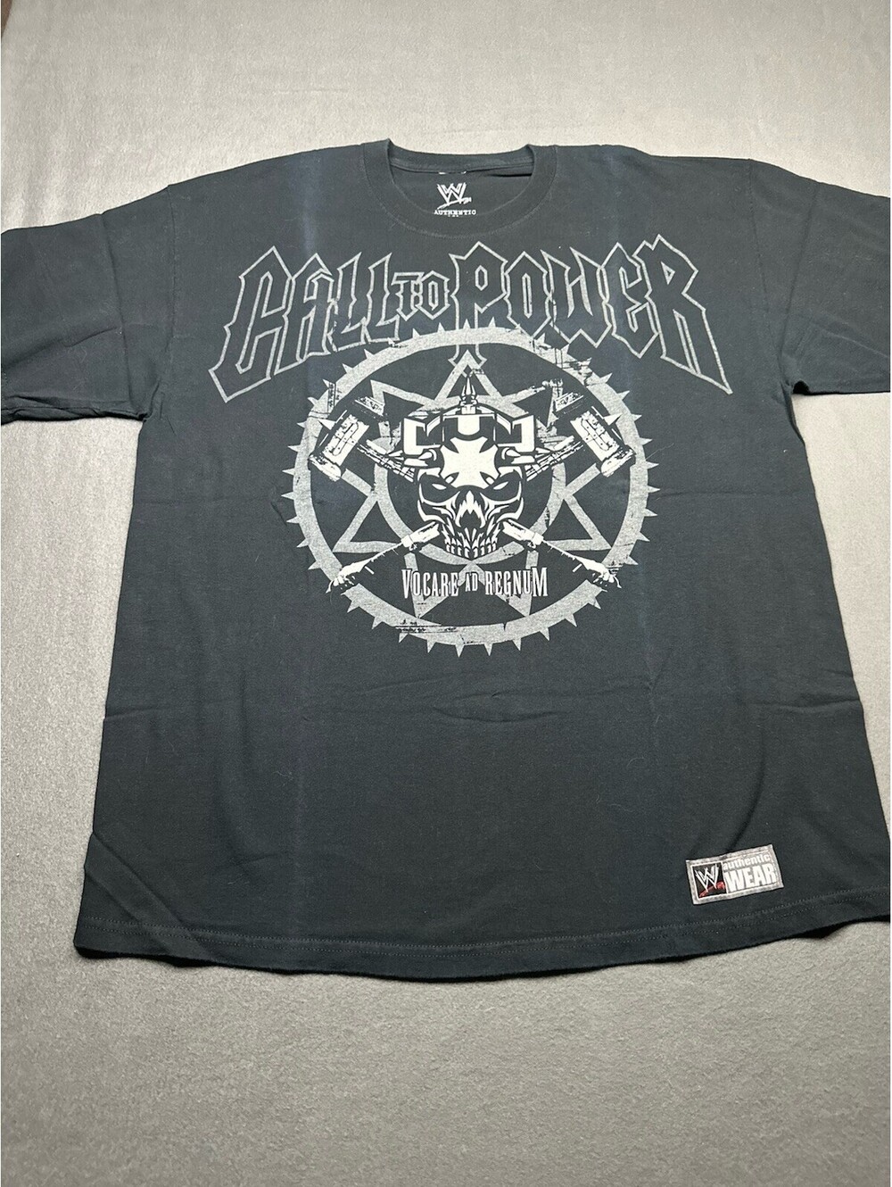 WWE Call To Power Shirt Mens XL Black Authentic Wear Skull Wrestling Graphic Tee